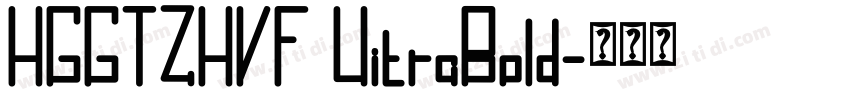 HGGTZHVF UitraBold字体转换